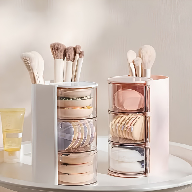 3 Layer Rotating Makeup Brush Holder