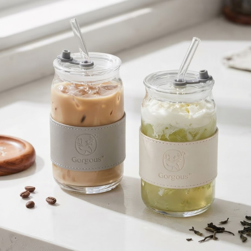 Aesthetic Glass Sipper Cup