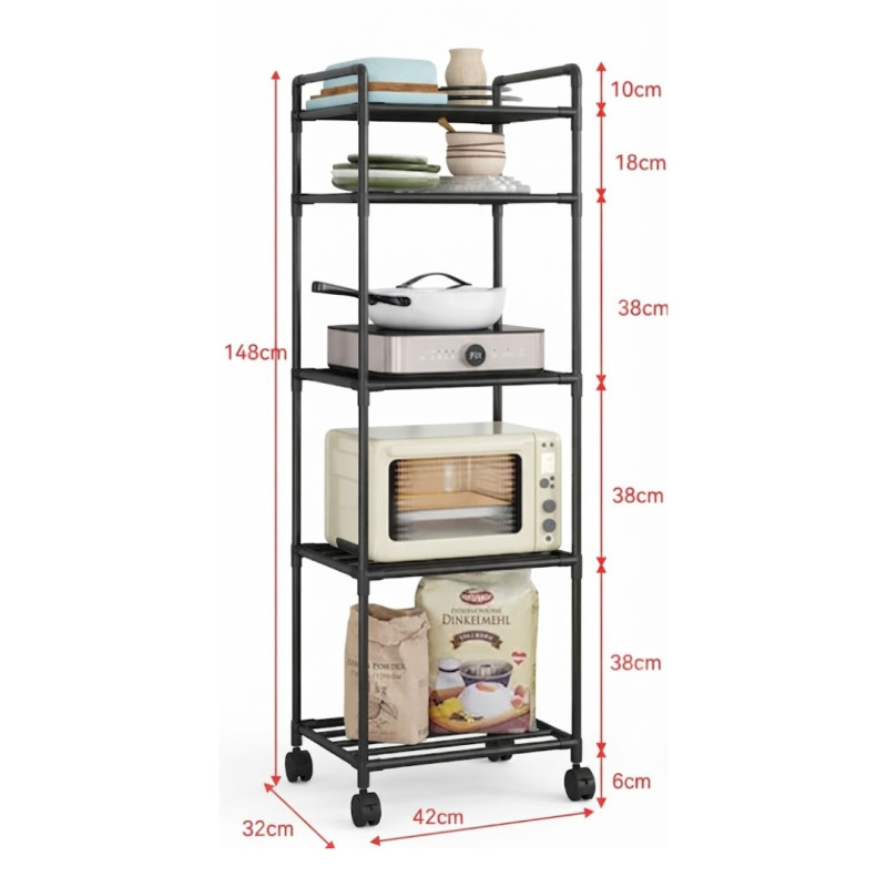 5 Layer Iron Storage Rack