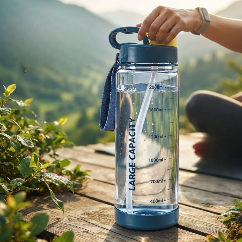 2000ml Large Capacity Plastic Water Bottle