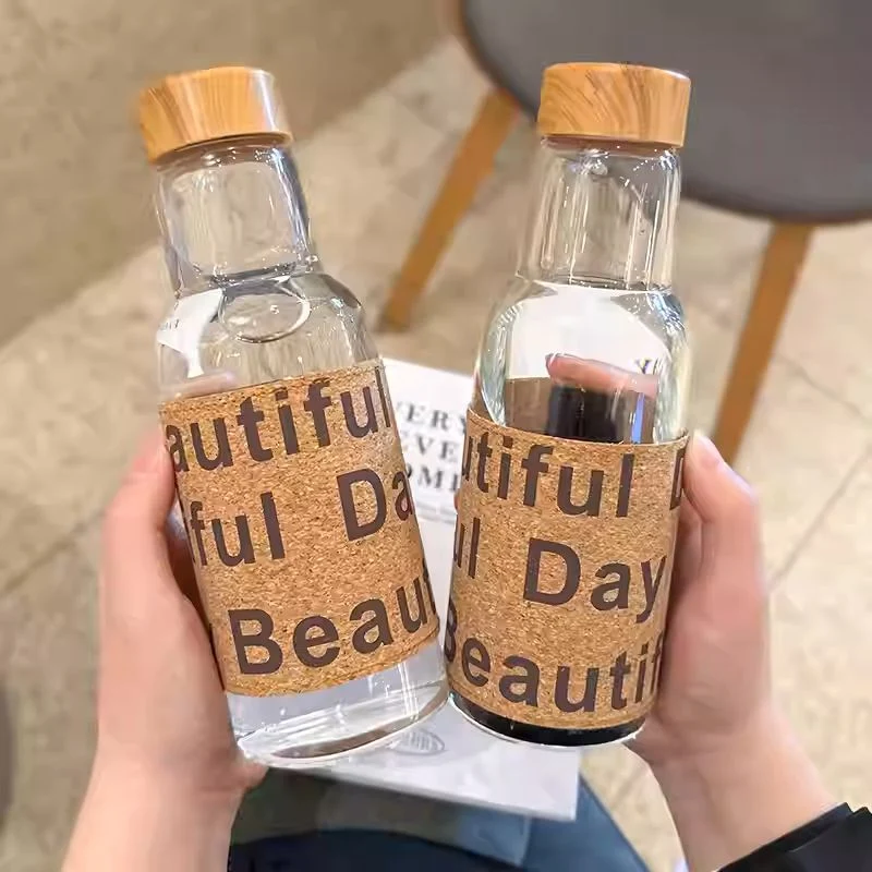 Glass Bottle 500ml Reusable Water & Beverage Storage Bottle