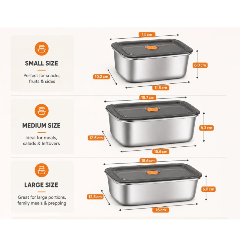 Airtight Lunch and Storage Box for Food Storage and Everyday Use