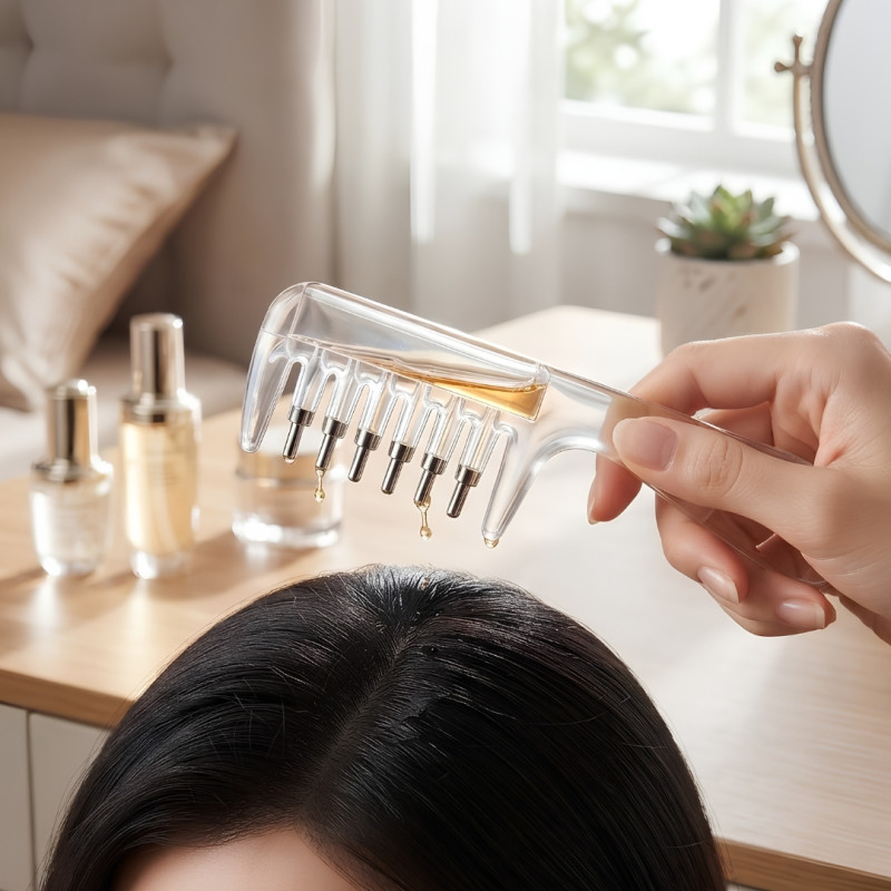 Scalp Liquid Applicator Comb Refillable Hair Serum Oil Dispensing Massage Comb