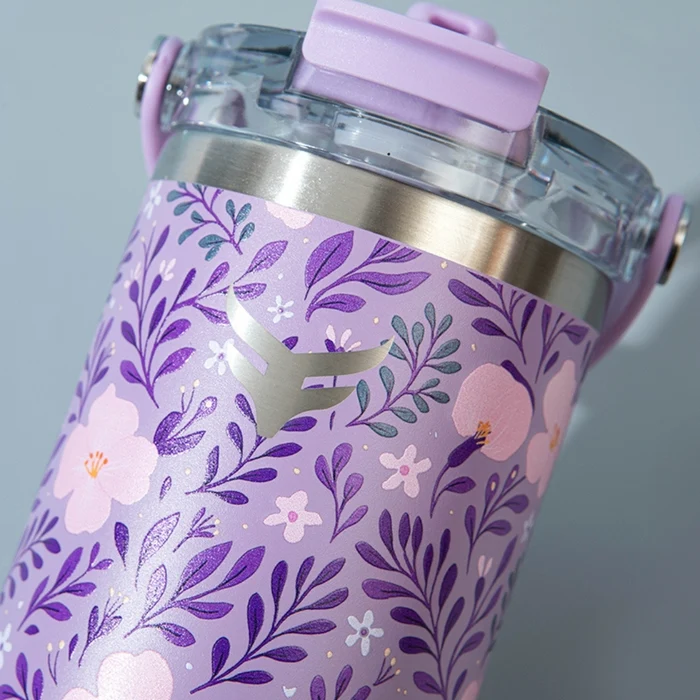 Thermotrek Orchid Floral Vacuum Insulated Tumbler 900ml