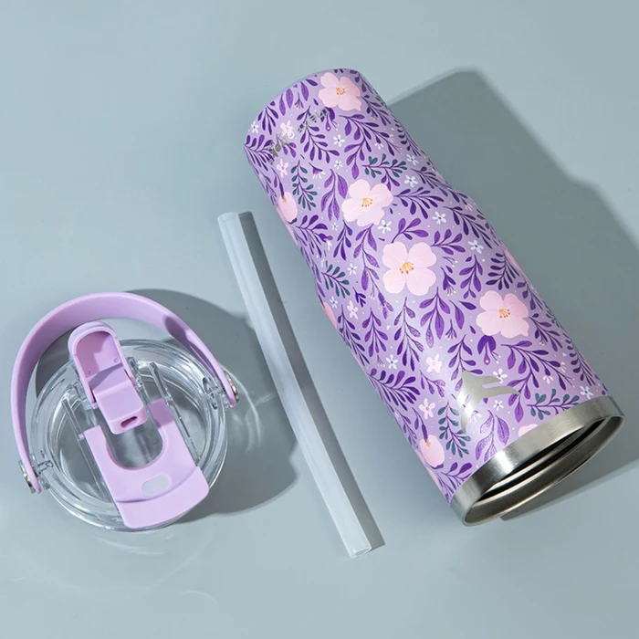 Thermotrek Orchid Floral Vacuum Insulated Tumbler 900ml