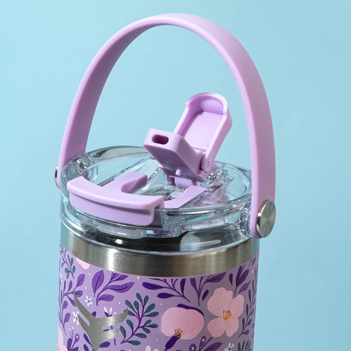 Thermotrek Orchid Floral Vacuum Insulated Tumbler 900ml