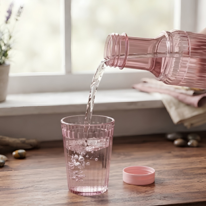 Pascal Aura Bottle with Drinking Glass 850ml