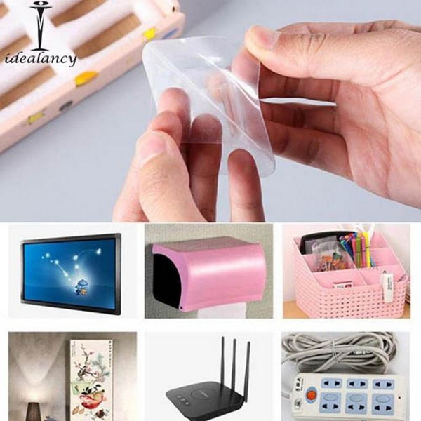 6 Pcs Double Sided Hooks Adhesive Wall Hanger