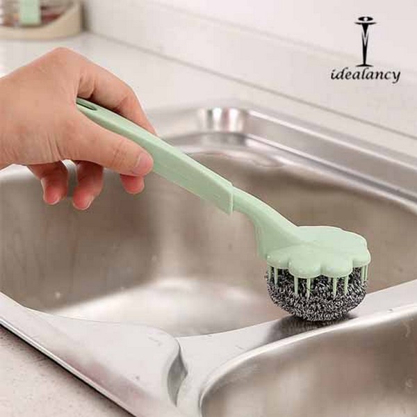 Wire Ball Brush With Long Handle