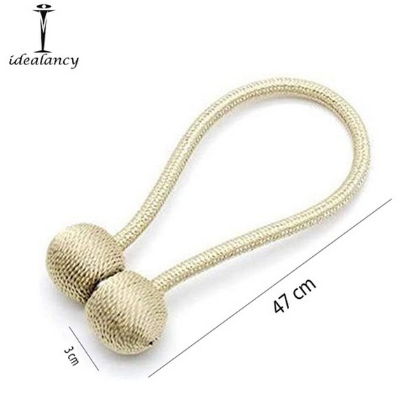 Magnetic Pearl Ball Curtain Tiebacks Clips 2Pcs