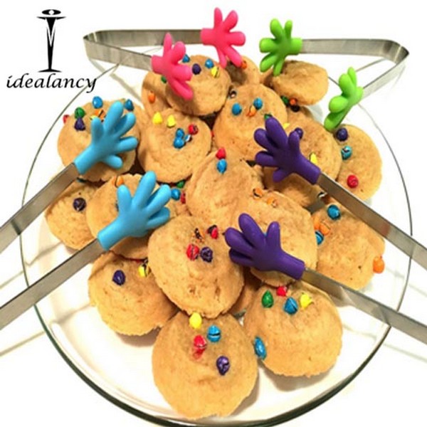 Cookie Tong Heat Resistant Stainless Steel Handy Mini Food Clips