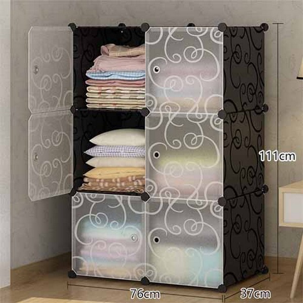 Clothes 6 Cube Organizer With Doors