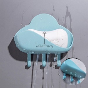 Cloud Shape Drain Soap Holder With Hook