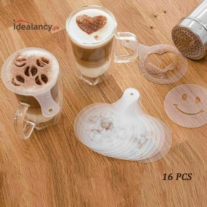 Coffee Stencil Template Set Pack Of 16Pcs