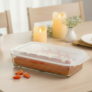 Limon 1.4Liters Rectangular Glass Dish With Lid