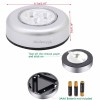 LED Push Button Tap Light Adhesive Pack Of  3