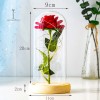 LED Light Lamp Foil Flower In Glass Cover