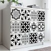 12 Pcs Tile Stickers Self Adhesive Black & White