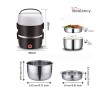 Electric Steamer Lunch Box 2 layer