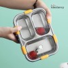 3 Compartment Lunch Box Stainless Steel