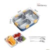 3 Compartment Lunch Box Stainless Steel