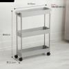3-Tier Trolley Organizer With Wheels