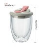 Double Wall Glass Mug With Lid
