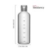 Glass Water Bottle With Time Marker