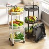 3-Tier Foldable Storage Trolley Rack
