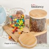 Storage Jar With Bamboo Lid -320ML