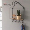 Hut Style Wall Shelf With Hooks-A