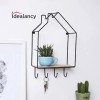 Hut Style Wall Shelf With Hooks-A