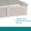 Undergarments White Stripes Organizer Box With Lid