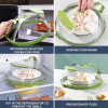 Microwave Splatter Cover With Water Steamer