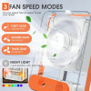Rechargeable Mini Portable Desk Fan With Mist Spray LED