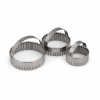 Prestige 3-Piece Biscuit Cutter Set — Stainless Steel Cookie & Dough Shapers