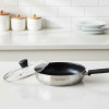Alpenberg 24cm Stainless Steel Fry Pan with Glass Lid — Non-Stick Cookware