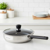 Alpenberg 26cm Stainless Steel Fry Pan with Glass Lid — Non-Stick Cookware-copy