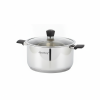 Alpenberg Stainless Steel Cooking Pot 32cm Large Casserole with Glass Lid