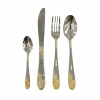 Alpenberg Stainless Steel Cutlery Set 52 Piece Modern gold floral