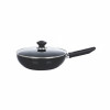 Kitchen King Imperial Wok/Karahi with Long Handle and Glass Lid