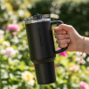 Stanley 40 OZ Black Flip Straw Tumbler