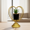 Golden Metal Luxury Double Love Handcrafted Plant