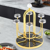 Elegant Golden Glass Stand for Dining & Decoration