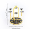 Elegant Golden Glass Stand for Dining & Decoration