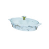 Brilliant 12inch Oval Serving Dish with Glass Lid