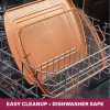 Copper Crisper Baking Tray Set Non Stick Elevated Crisping Basket