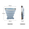 Silicone Folding Glass with Lid Portable, Leak Resistant & Travel Friendly Cup