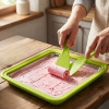 Manual Ice Cream Making Tray with Scrapers