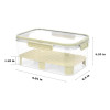 Portable Refrigerator Acrylic Crisper Box – With Divider Plate & Ice Packs